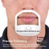 JXZHIHENG Goatee Beard Shaper Template 7 Set, 5-Size Professional Beard Stencil Kit, Symmetrical Trimming Tool for Precise Goatee Shaping (Black) view 4