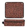 2-in-1 Curling Iron Travel Case and Heat Resistant Mat Dustproof Travel Hair Straightener Bag for Flat Irons, Straighteners, Curling Irons, Coral Red Leopard Print Pattern view 3