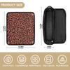 2-in-1 Curling Iron Travel Case and Heat Resistant Mat Dustproof Travel Hair Straightener Bag for Flat Irons, Straighteners, Curling Irons, Coral Red Leopard Print Pattern view 4