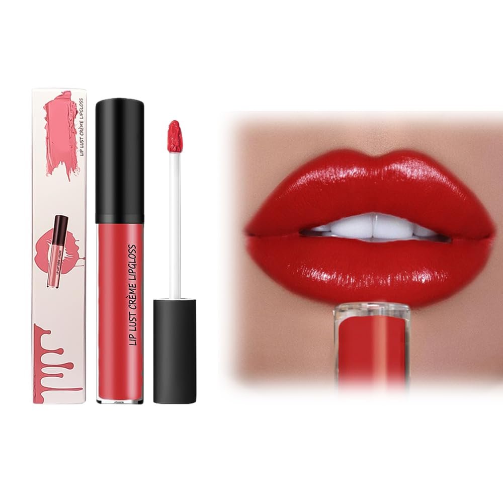 12 Colors Cream Texture Lipstick, New No Fade Velvet Matte Liquid Lipstick Long-Lasting Moisturizing Lipsticks, Waterproof Long Lasting Lipsticks Lip Plumper Gloss Natural Hydrating Lipstick (#10)