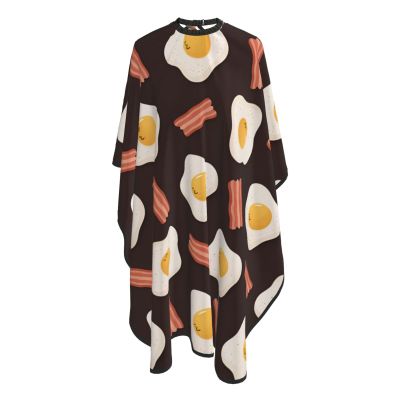Bacon And Eggs Hair Cutting Cape Hairdressing Apron Barber Gown Haircut Salon Styling Capes 55 x 66 inches
