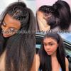 Lemoda Burmese Yaki Straight 30Inch 13x4 Lace Front Human Hair Wigs 210 Density Yaki Straight 13x4 HD Transparent Lace Frontal Wigs 100% human hair view 4
