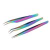 3PCS Eyelash Tweezers Stainless Steel Lash Tweezers Set False Eyelash Grafting Tools with Box view 2
