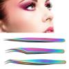 3PCS Eyelash Tweezers Stainless Steel Lash Tweezers Set False Eyelash Grafting Tools with Box view 4