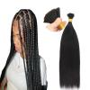 Human Braiding Hair Straight Human Hair Bundles 1 Bundle Unprocessed 26inch Micro Hair extensions human hair For Braiding Natural Black for Women Sew-In view 1