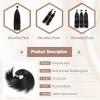 Human Braiding Hair Straight Human Hair Bundles 1 Bundle Unprocessed 26inch Micro Hair extensions human hair For Braiding Natural Black for Women Sew-In view 2