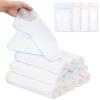 Velmitten 12 Pcs Individually Wrapped Facial Cleansing Muslin Cloths Travel Size Face Cotton Cloths Reusable Makeup Remover Wipes Exfoliating Muslin Washcloths for Skin Care (Multicolor) view 1