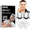 50pcs Nasal Wax Stick with 20pcs Mustache Stickers Depilation Nasal Wax Applicator for Nostril Cleaning Ear Depilator Accessories Beeswa view 1