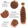 Light Brown Bundles Human Hair #30 Deep Wave Bundles 14 inch Color 30 Bundle Human Hair 50g view 2