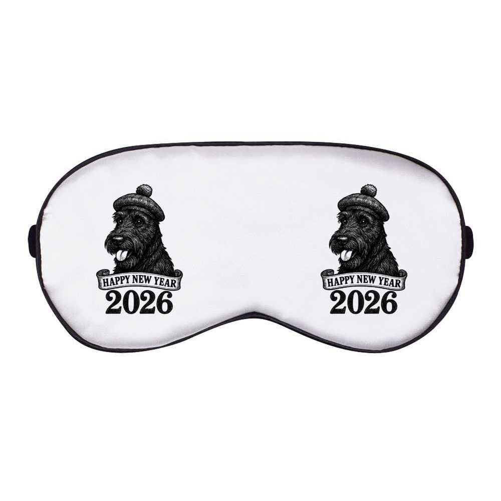 Azeeda 'Happy New Year 2026 Scottish Terrier' Sleep/Travel Eye Mask (EY00033947)