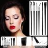 12 Pcs Eyeliner Brush Set Fine Point Thin Eye Makeup Eyeliner Brush Slanted Makeup Gel Eye Liner Brushes Angled Flat Gel Eyebrow Brushes Fine Bent Make Up Tools for Women Girls Cosmetic Applicator view 3