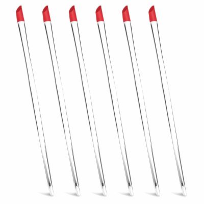 4 Pcs Rubber Tipped Cuticle Pusher, Dual-Ended Tipped Nail Art Tool, Red Hard Manicure Sticks, Nails Cleaner Tool, Remover Tools for Nail Care Polishing