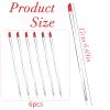4 Pcs Rubber Tipped Cuticle Pusher, Dual-Ended Tipped Nail Art Tool, Red Hard Manicure Sticks, Nails Cleaner Tool, Remover Tools for Nail Care Polishing view 2