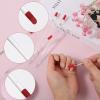 4 Pcs Rubber Tipped Cuticle Pusher, Dual-Ended Tipped Nail Art Tool, Red Hard Manicure Sticks, Nails Cleaner Tool, Remover Tools for Nail Care Polishing view 3