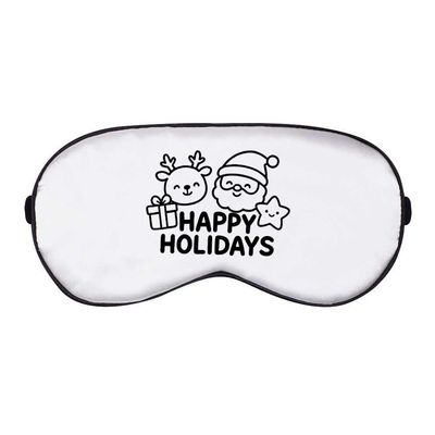 Azeeda 'Happy Holidays with Cute Santa' Sleep/Travel Eye Mask (EY00033949)