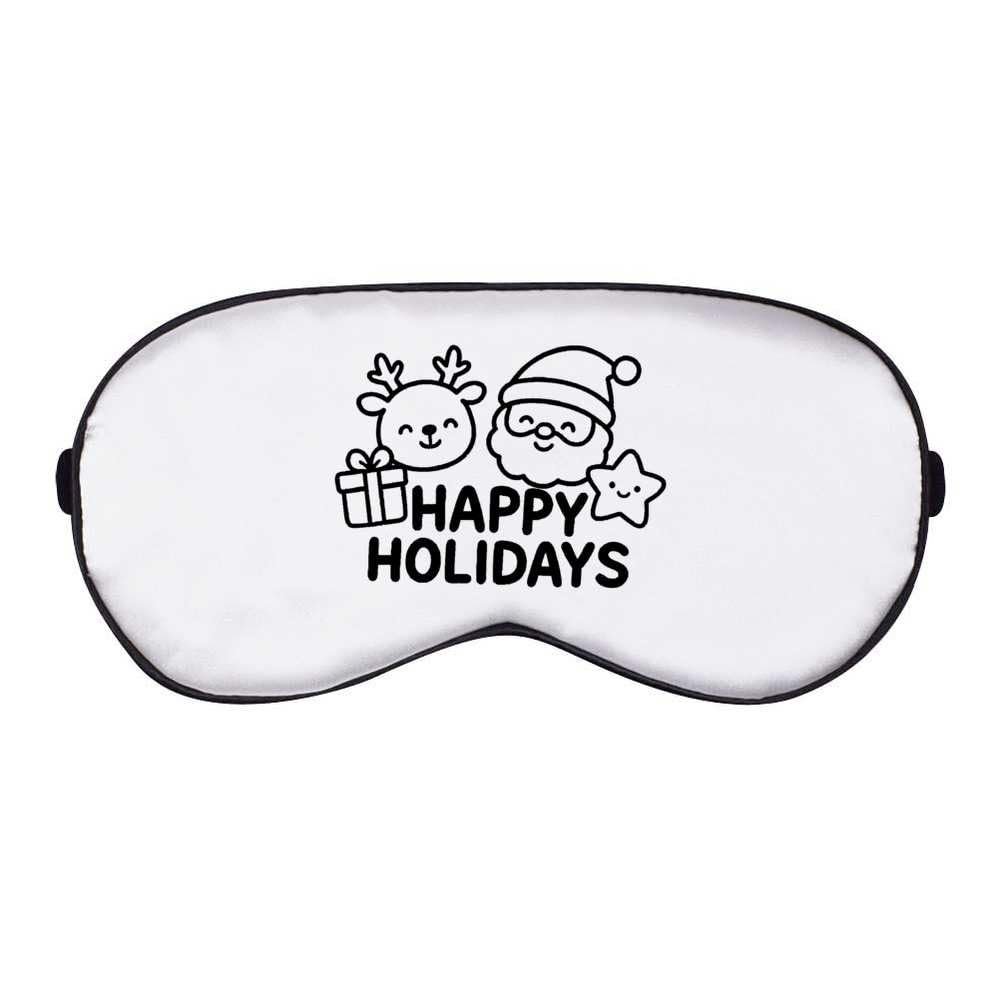 Azeeda 'Happy Holidays with Cute Santa' Sleep/Travel Eye Mask (EY00033949)