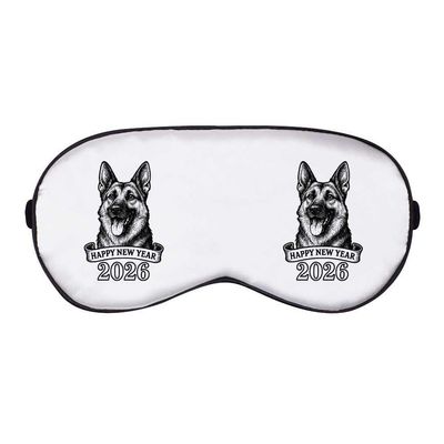 Azeeda 'Happy New Year 2026 German Shepherd' Sleep/Travel Eye Mask (EY00033950)