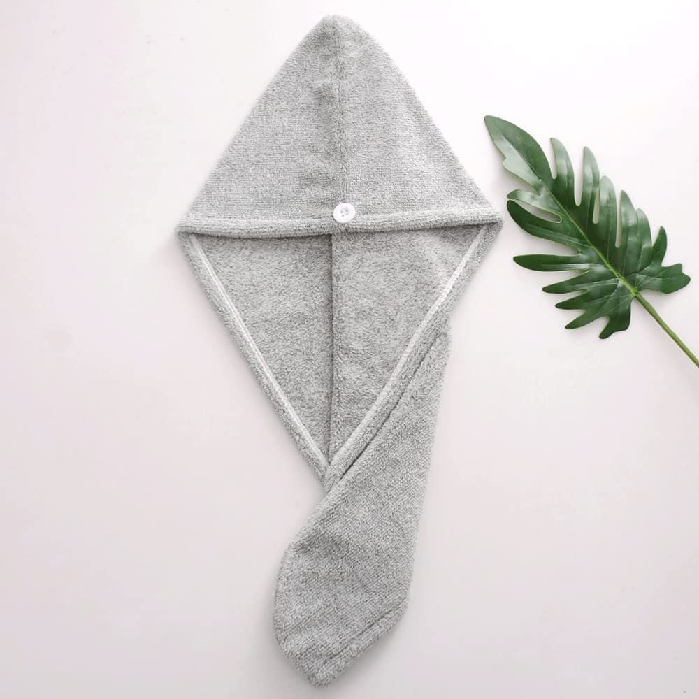 1pcs Fibre Hair Fast Drying Dryer Turban Dry Towel Bath Wrap Hat Quick Cap(E)