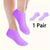 1 Pair Silicone Socks for Dry Cracked Feet, Women's Foot Socks for Moisturizing view 3