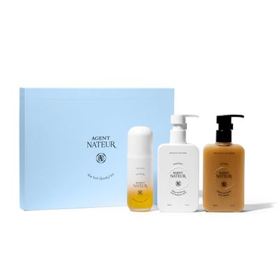 Agent Nateur - the holi (body) kit - holi (wash), body (balm), + holi (body serum) | Firm, Smooth, Nourish with 3 Essentials in Gift Box