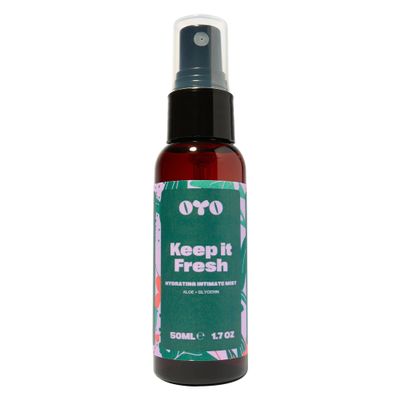 Keep It Fresh by OYO Intimate Refreshing Mist for Sensitive Skin, Bikini Line & Underarms, Hydrating with Aloe Vera & Glycerin, 50 mL