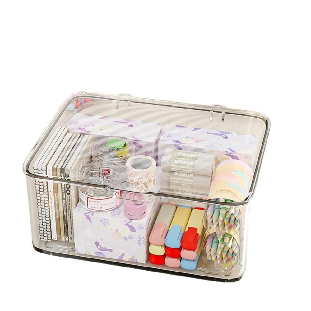 AZHABINWA Desktop transparent storage box flip style