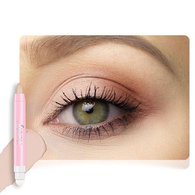 2in1 Matte Cream Eye Shadow Stick - Desert Matte, Eyeliner Pencil Eyeshadow Palette Makeup, Waterproof Long Lasting Brightener, Crease Proof & Smudge Resistant, Cream Eyeshadow with Built-in Smudger