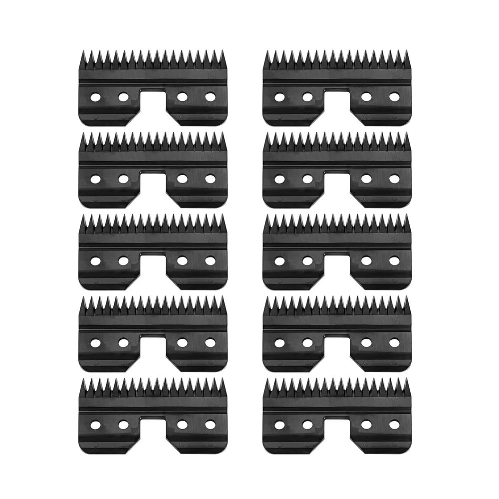 10pcs Black Fast Feed Ceramic Blades Replacement Blades, Compatible For OSTER, Fast Feed Clipper A5 Grooming Clippers Movable Blade