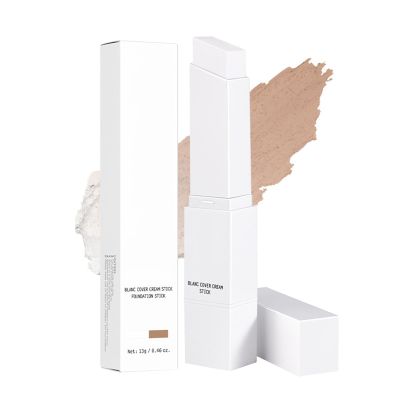 Cover Cream Stick, Color Changing Foundation Stick with Medium Coverage Dewy Finish, Hydrating Concealer Base Makeup, Dual-Ended Detachable Brush for Skin Matching All Skin Tones (medium)