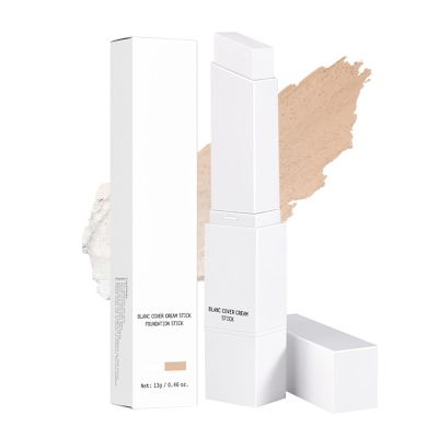 Cover Cream Stick, Color Changing Foundation Stick with Medium Coverage Dewy Finish, Hydrating Concealer Base Makeup, Dual-Ended Detachable Brush for Skin Matching All Skin Tones (light)