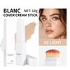 Cover Cream Stick, Color Changing Foundation Stick with Medium Coverage Dewy Finish, Hydrating Concealer Base Makeup, Dual-Ended Detachable Brush for Skin Matching All Skin Tones (light) view 2