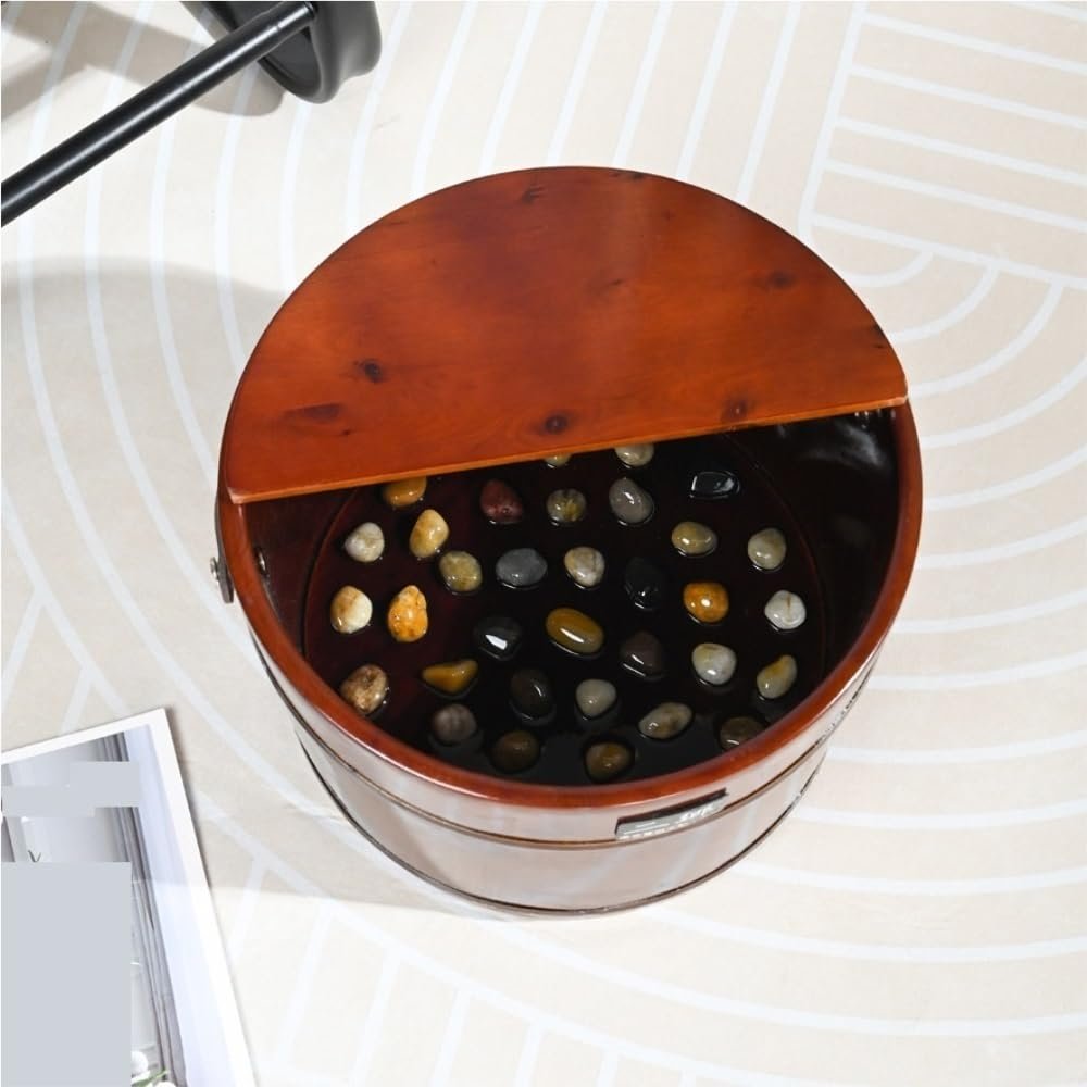 Comfortable Pedicure Basin with Massage Stones, Feet Soaking Tub with Lid, Foot Spa Pedicure Basin for Foot Soaking and Home Wellness