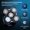 5D Electric Head Shaver for Bald Men - Waterproof Wet/Dry Razor - USB-C Fast Charging - 6 in 1 Grooming Kit with Beard, Nose & Face Trimmer - Cordless Rechargeable Bald Head Clippers view 2
