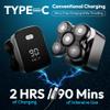 5D Electric Head Shaver for Bald Men - Waterproof Wet/Dry Razor - USB-C Fast Charging - 6 in 1 Grooming Kit with Beard, Nose & Face Trimmer - Cordless Rechargeable Bald Head Clippers view 4