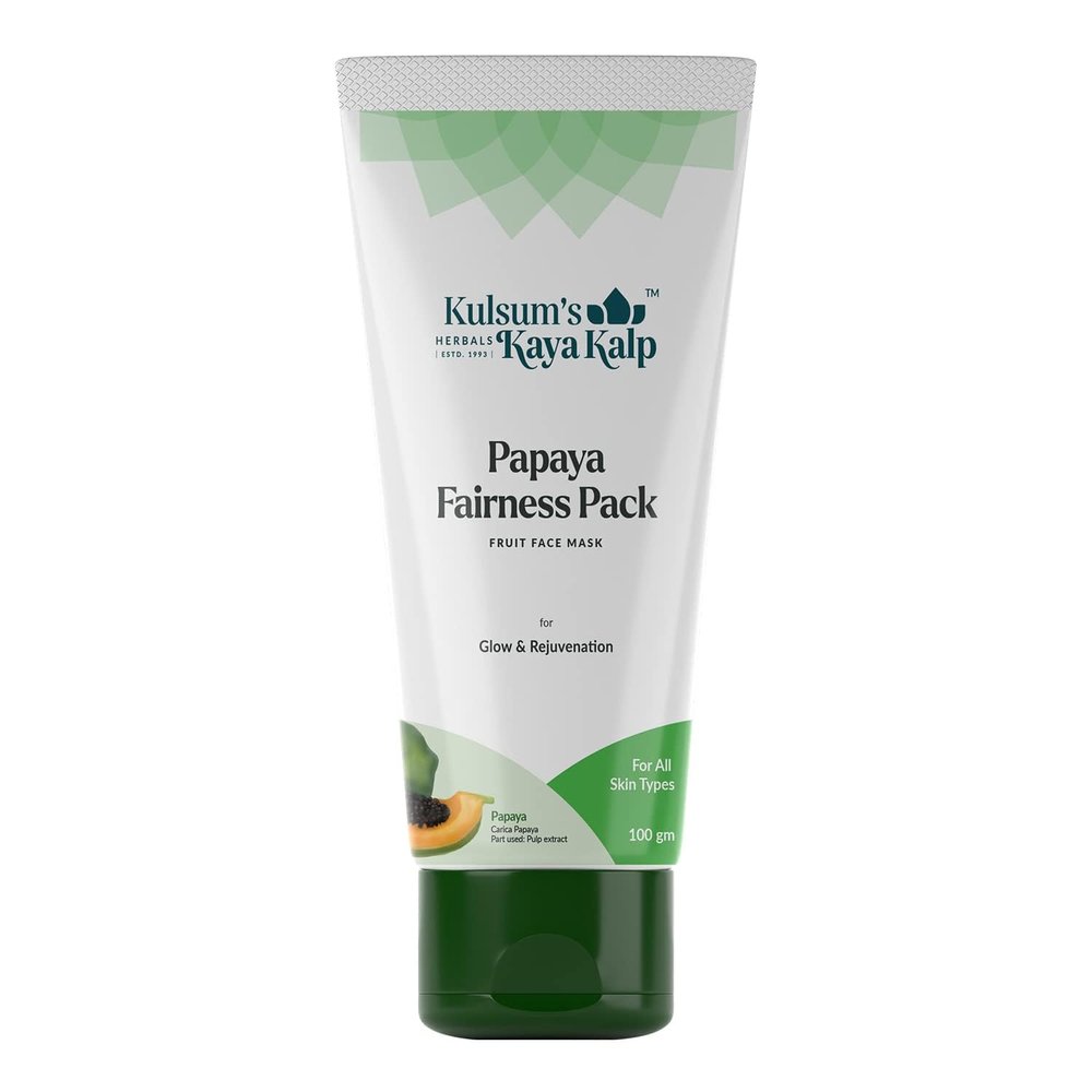 Mahant Herbals Papaya Skin Care Pack for Healthy, Nourished Skin | Herbal Face & Body Scrub | Suitable for All Skin Types | 100g