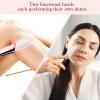 Dermaplane Razor for Women Face, Rechargeable Dermaplane Razor with LED Light, Edge Technology for Facial Hair, Exfoliating and Peach Fuzz-4 Refill Blades & 2 Microsmooth Exfoliation Tips view 4