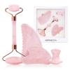 Jade Roller & Gua Sha Set, 4-Piece Facial Tool Kit for Glowing Skin, Anti-Aging, Puffiness & Wrinkles, Natural Jade Stone Face Massager for Lymphatic Drainage, Includes Eye Massager, Gift Ready view 1