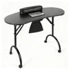 AGFKXO Portable Nail Table, Foldable Mesa de Manicura Profesional Nail Desk with 4 Lockable Wheels/Wrist Pad, Manicure Table for Travel Nail Art, SPA Nail Art, Etc,Black1~with Vacuum Cleaner view 1