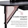 AGFKXO Portable Nail Table, Foldable Mesa de Manicura Profesional Nail Desk with 4 Lockable Wheels/Wrist Pad, Manicure Table for Travel Nail Art, SPA Nail Art, Etc,Black1~with Vacuum Cleaner view 2