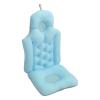 Bathtub Cushion for Adults, Soft Breathable Folding Headrest Back Support Bath ow, 3D Mesh Cloth Spa Cushion with Foam, for e scle Relaxation (Blue) view 2