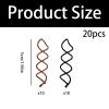 20 PCS Spiral Hair Pins Alloy Spin Pins for Hair Bun Twist Spiral Pins with Non-Scratch Rounded Tips for Women, Black and Brown view 2