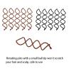 20 PCS Spiral Hair Pins Alloy Spin Pins for Hair Bun Twist Spiral Pins with Non-Scratch Rounded Tips for Women, Black and Brown view 3