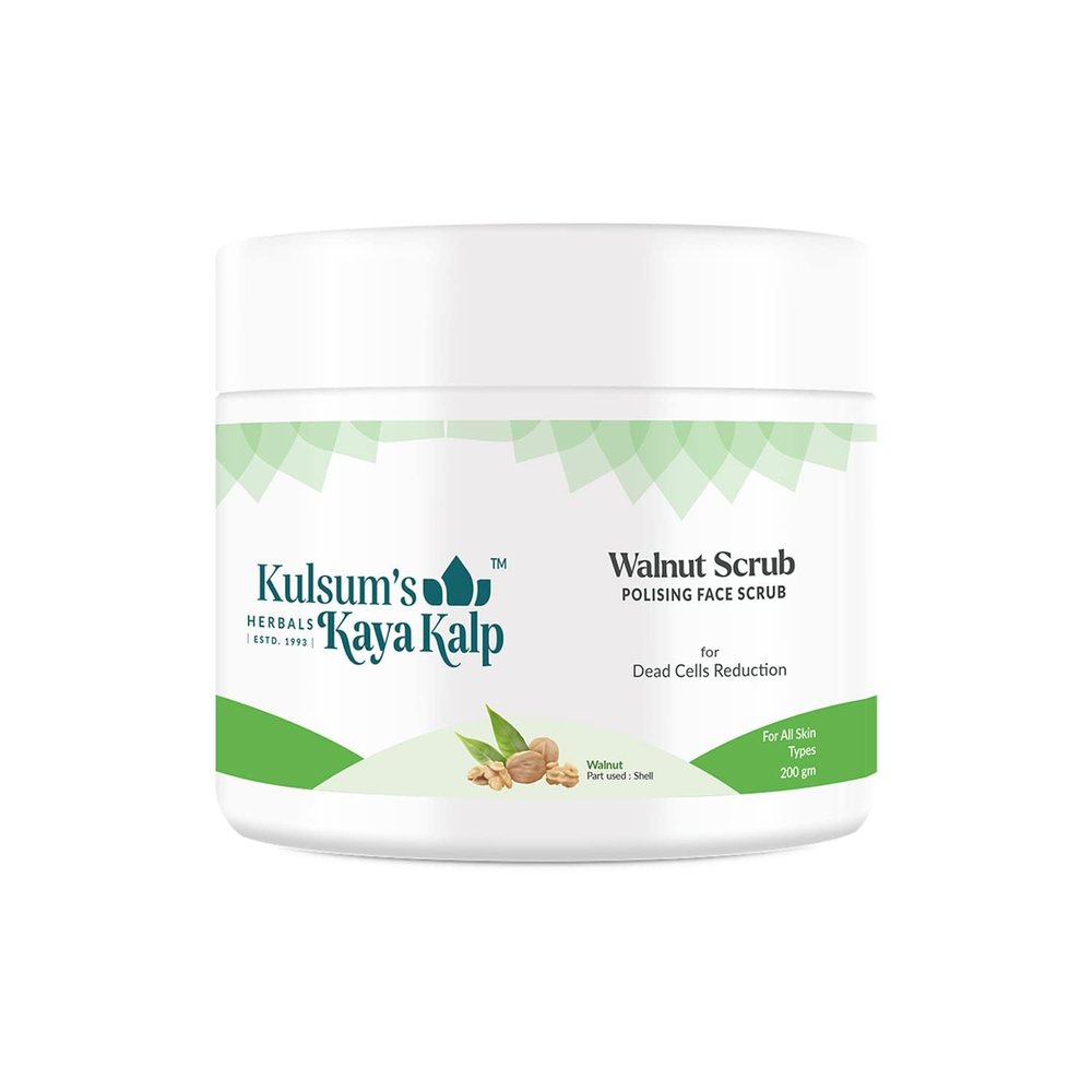 Mahant Herbals Walnut Face & Body Scrub | Gentle Exfoliating Cleanser for Smooth Skin | With Natural Walnut Shells | Suitable for All Skin Types | 200g