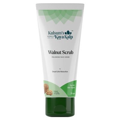 Mahant Herbals Walnut Face & Body Scrub for Smooth Skin | Gentle Exfoliating Walnut Scrub for Men & Women | Suitable for All Skin Types | 70g