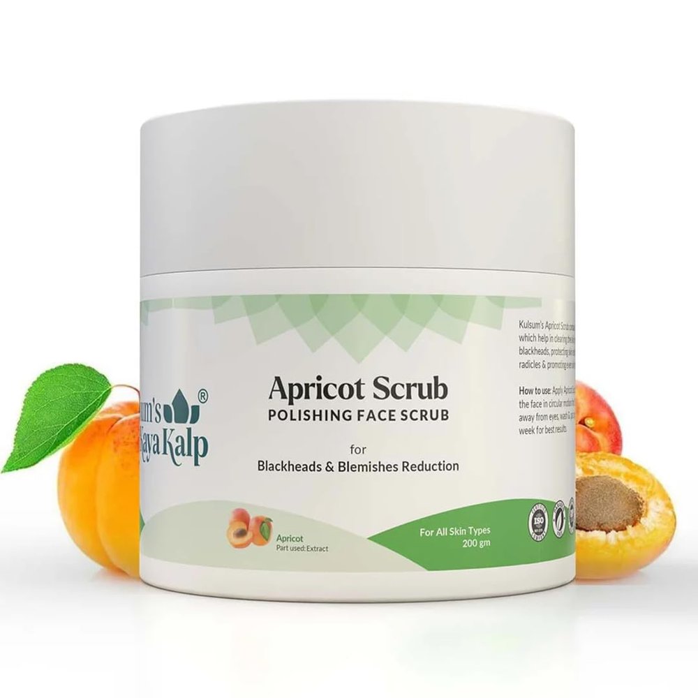 Mahant Herbals Apricot Face Scrub | Gentle Exfoliating Formula with Natural Apricot Extracts | Suitable for All Skin Types | Men & Women | 200g