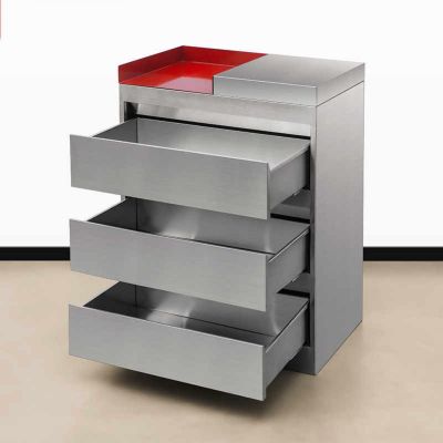 BER Station, Salon Storage Cabinet with 3 Drawers, Shop Stylist Equipment, Station for Hair Stylist, Bathroom Dresser Barbershop Spa