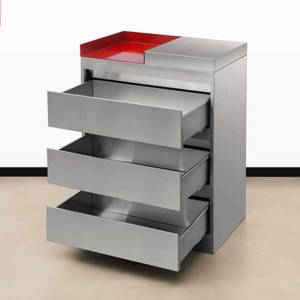 BER Station, Salon Storage Cabinet with 3 Drawers, Shop Stylist Equipment, Station for Hair Stylist, Bathroom Dresser Barbershop Spa