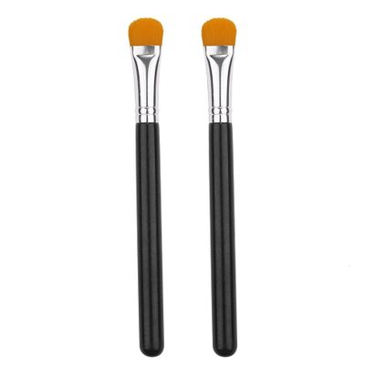 2PCS Extra flat round brush eyebrow concealer brushconcealer brushsflat makeup brushBrow Brushes(E32-2)