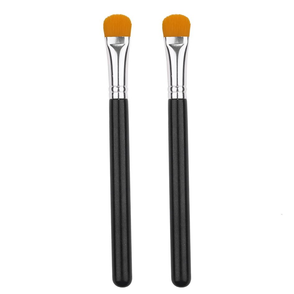 2PCS Extra flat round brush eyebrow concealer brushconcealer brushsflat makeup brushBrow Brushes(E32-2)