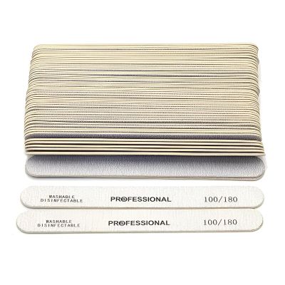 100PCS Double-Sided 100/180 Grit Wooden Nail Files  Professional Washable Emery Boards for Manicure & Pedicure